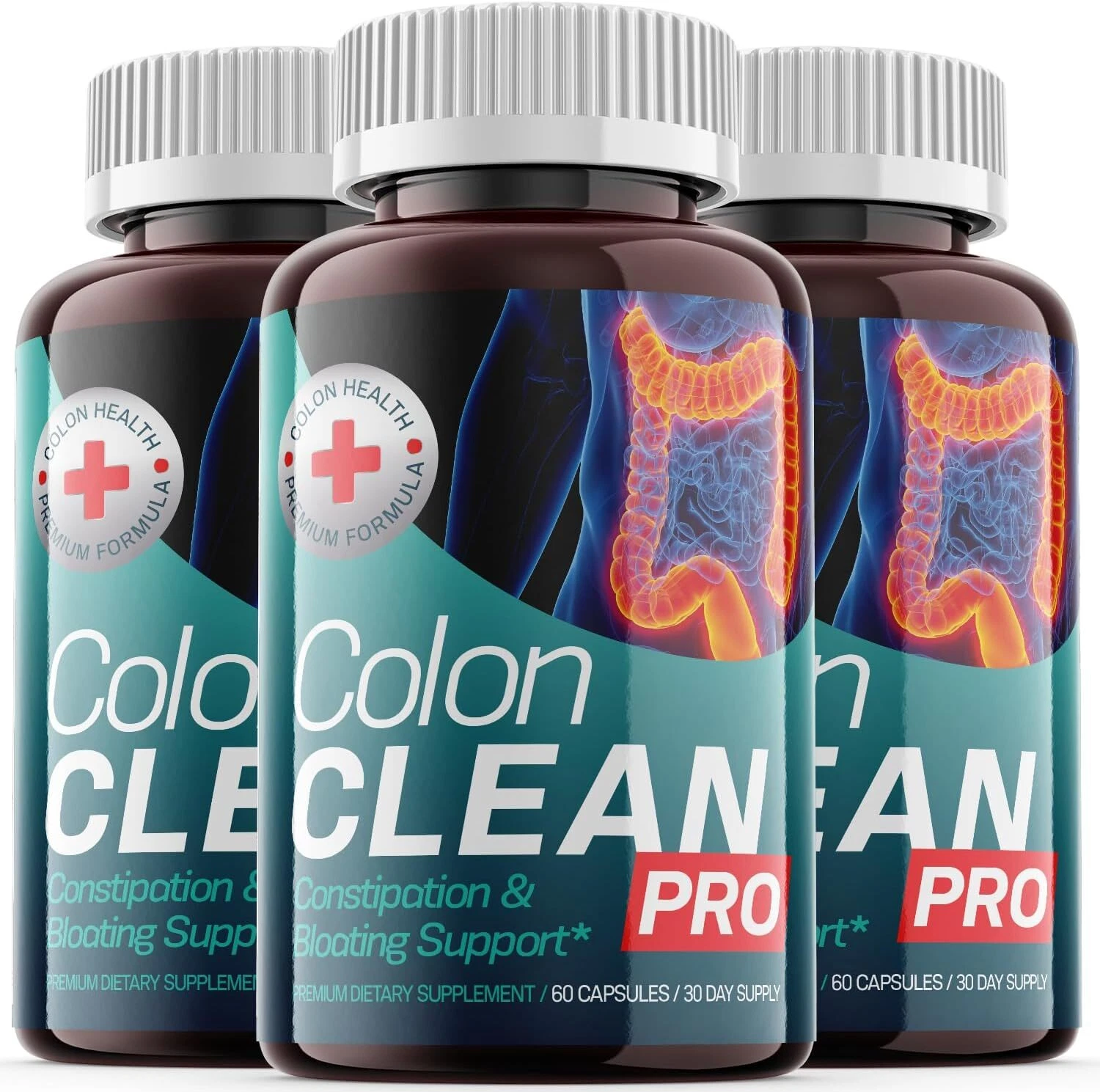Colon Clean Pro Pills - Colon Clean Pro Support Constipation & Bloating - 3 Pack