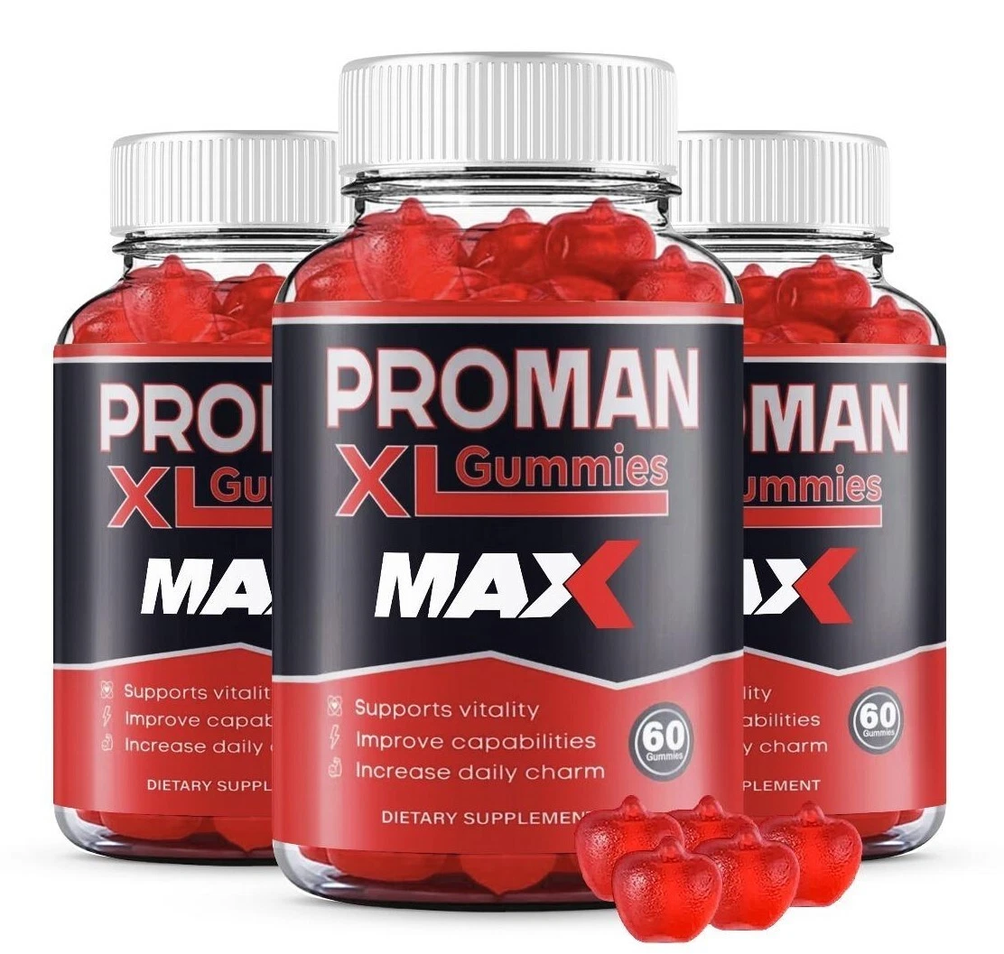 (3 Pack) ProMan XL Gummies For Men, Advanced Performance Supplement