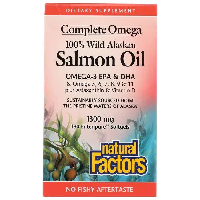 Natural Factors Complete Omega Wild Alaskan Salmon Oil - 1300mg 180ct