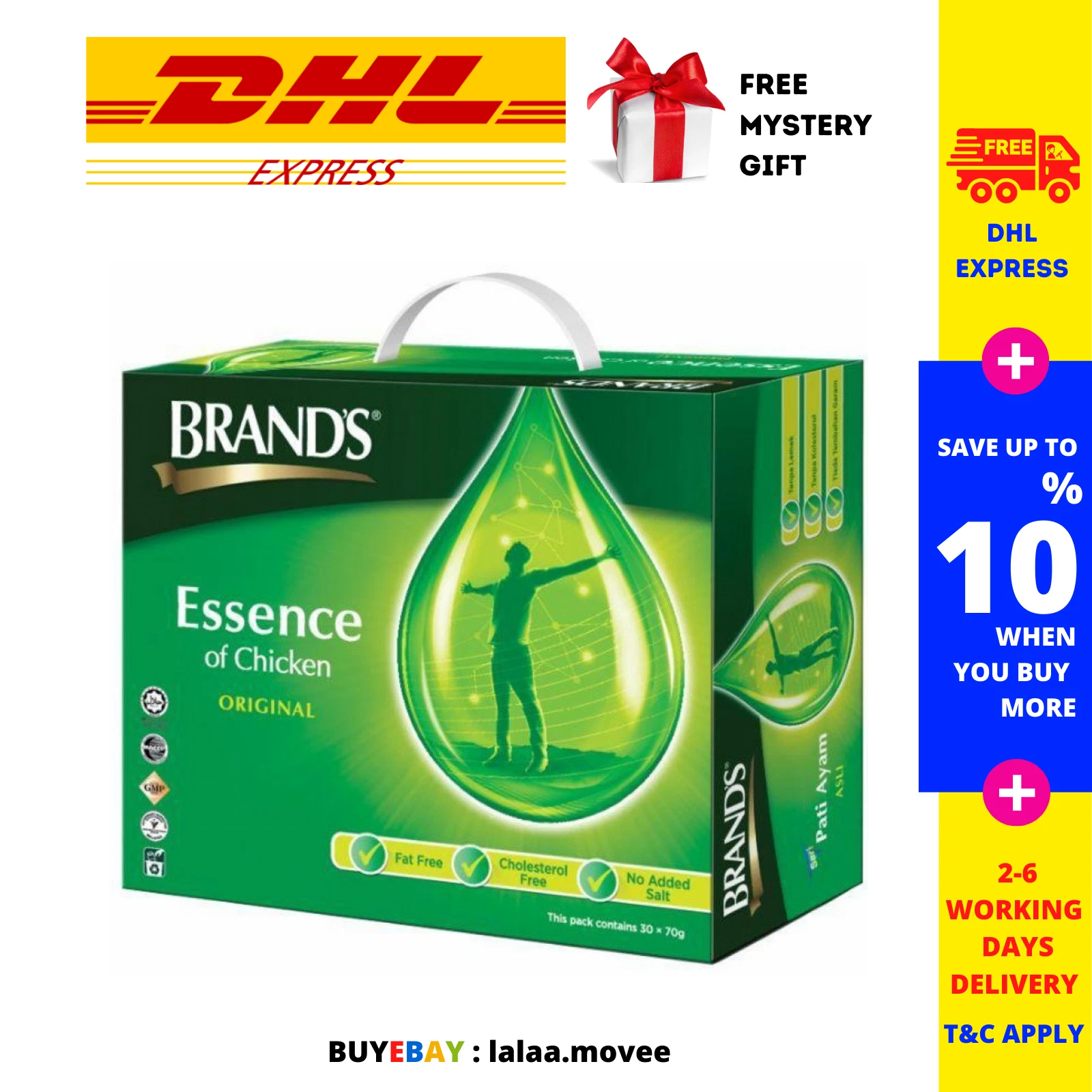 2 X BRAND'S Essence of Chicken Original 70g x 30 Bottles FREE DHL Ship