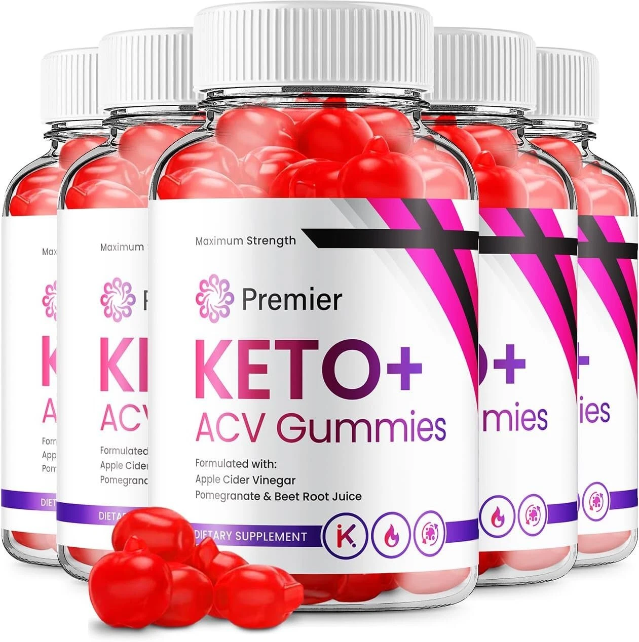 (5 Pack) Premier Keto ACV Gummies - Official - Keto Premiere ACV Advanced...