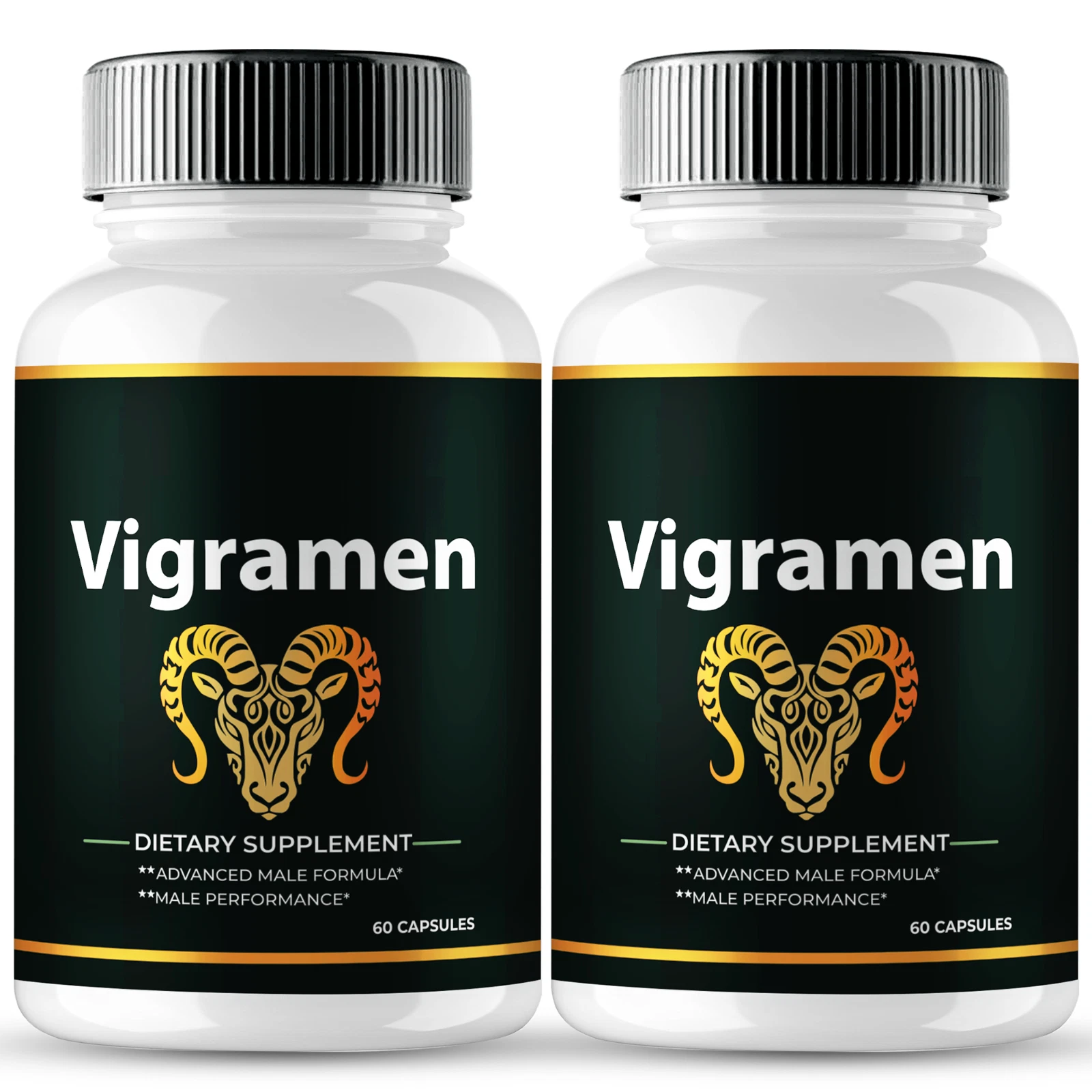 (2 Pack) Vigramen Male Capsules, Vigra Men Maximum Performance & Endurance Pills