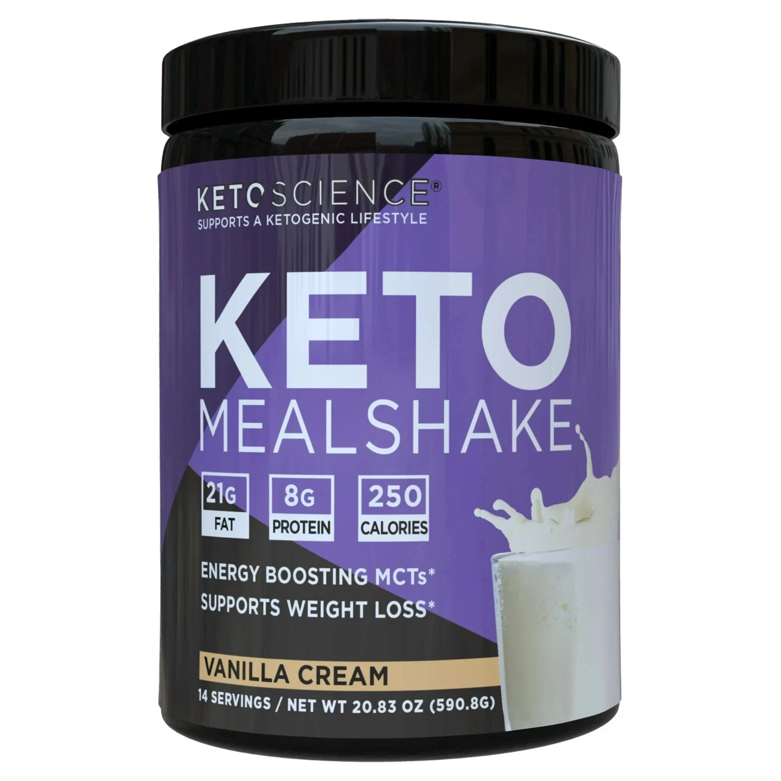 Keto Science Ketogenic Meal Shake Vanilla Dietary Supplement, Meal Replacement,