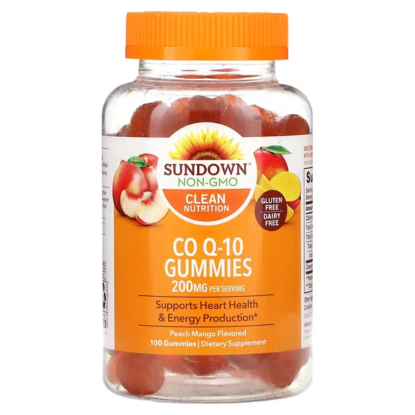 4x Sundown Co Q-10 Gummies Supplement Non-GMO 200mg 100ct Each Peach Mango 12/25