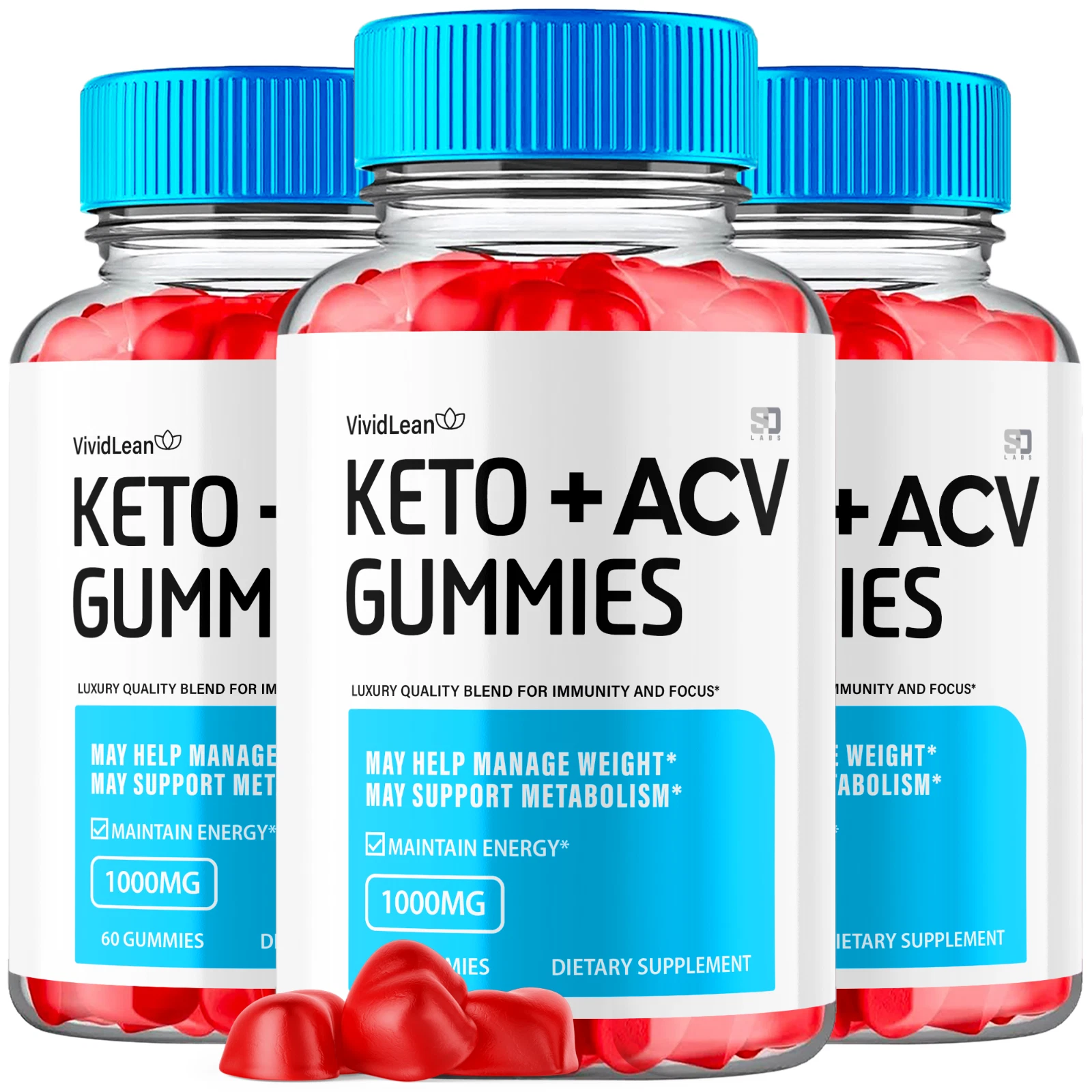 VividLean Keto ACV Gummies Support Weight Management and Metabolism (3 Pack)