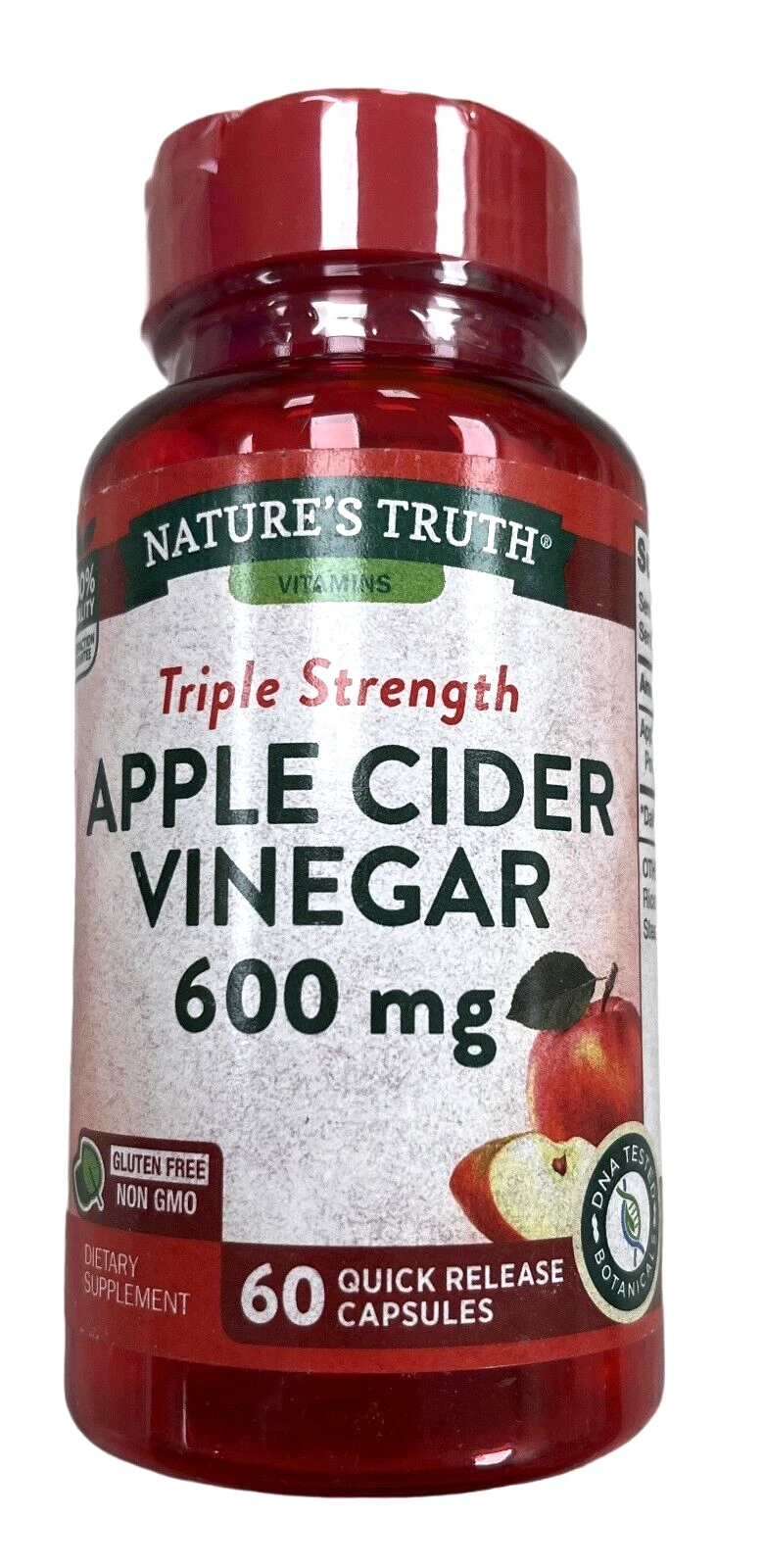 NT Triple Strength APPLE CIDER VINEGAR 600mg Capsules 60ct __
