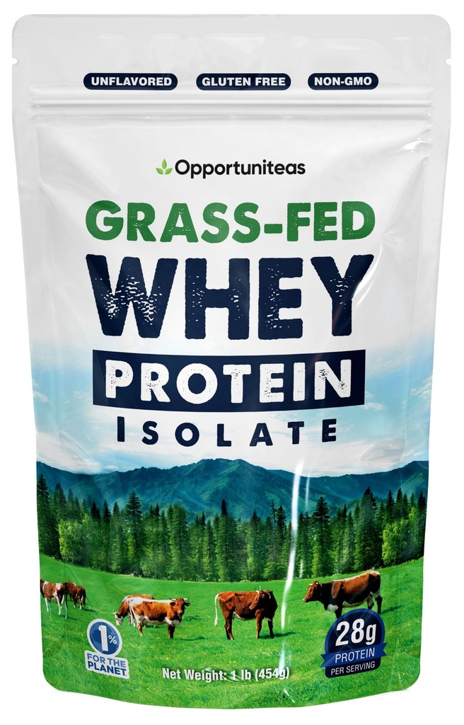 Grass Fed Whey Isolate Protein Powder - Unflavored 28g Protein Powder Without...