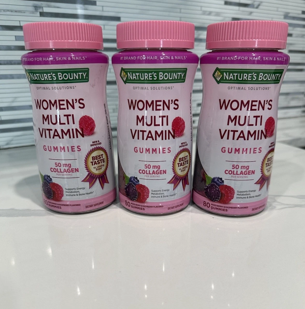 (3) Pack ~ Women's Multivitamin 240 Gummies (3x80) 50 mg Collagen Multi