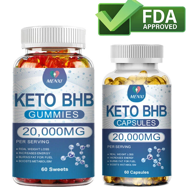 Keto Gummies 20000mg Apple Cider Vinegar ACV Fat Burner Weight Loss 60 Capsules