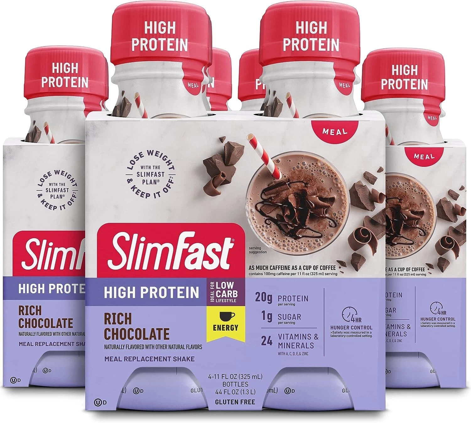 SlimFast Advanced Energy Meal Replacement Shake Rich Chocolate - 11 Fl Oz. 12 Ct
