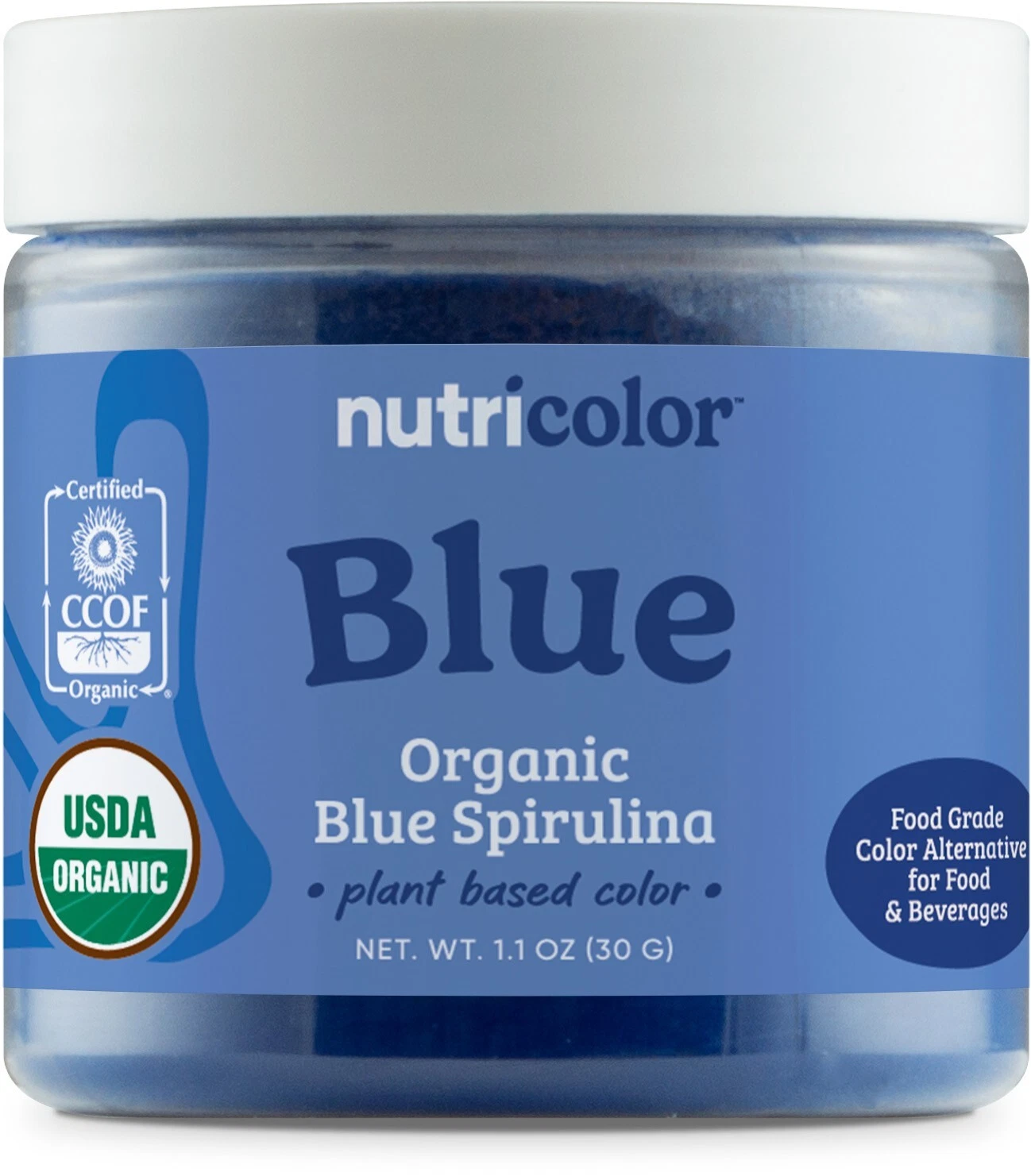 Nutricost Blue Plant Based Food Coloring From Organic Blue Spirulina
