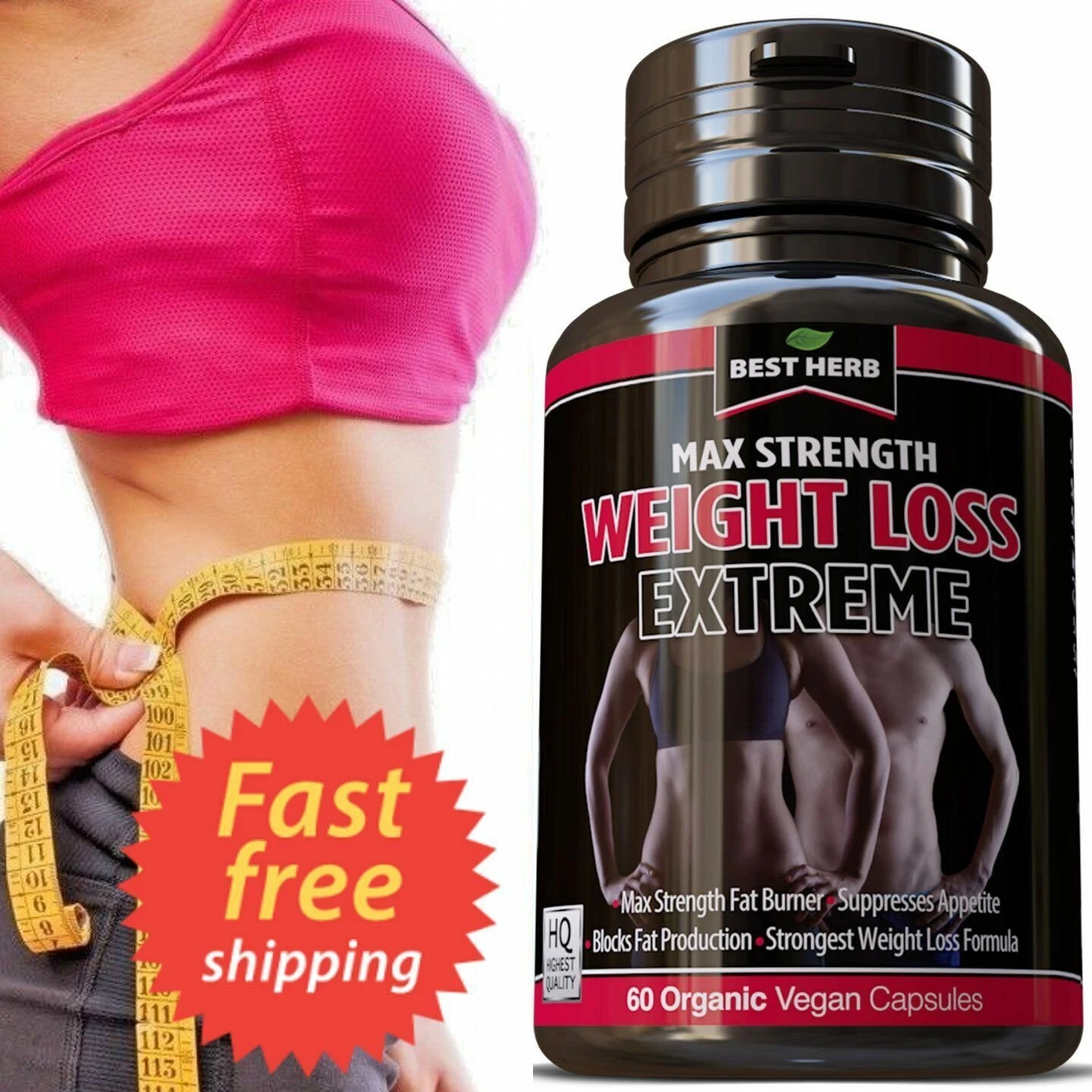Extreme Weight Loss Slimming Pills Belly Fat Burner Diet Supplement Men & Women
