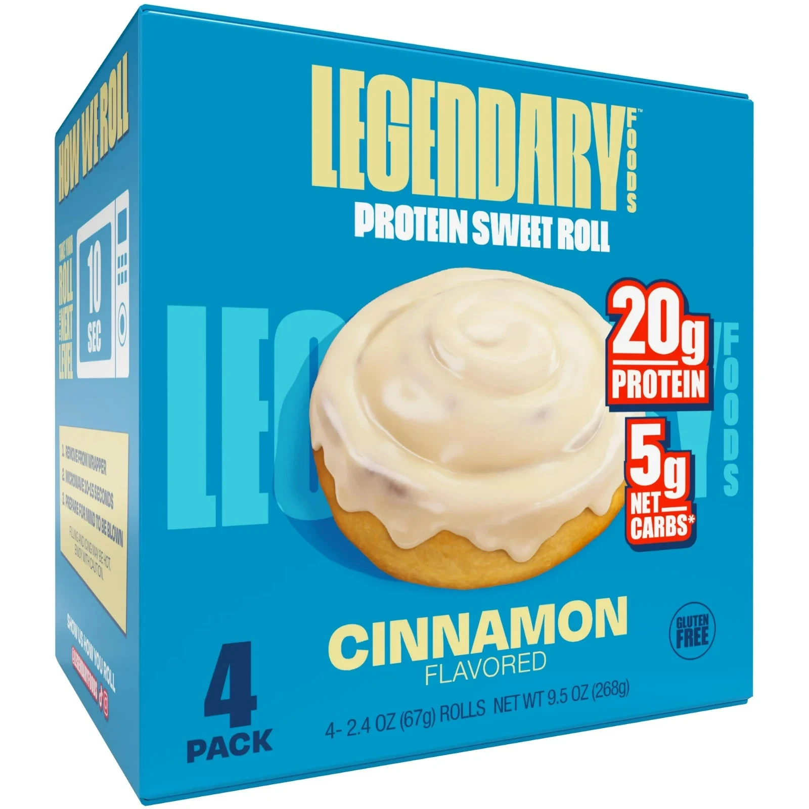 Legendary Foods Protein Sweet Roll - Cinnamon 4 Pk