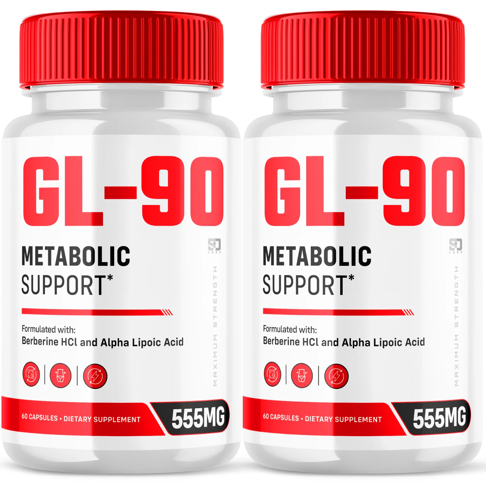 (2 Pack) GL-90, GL90 Blood Sugar & Metabolic Support Capsules (120 Capsules)