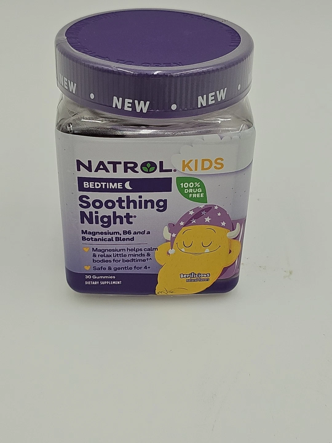 Natrol Kids Bedtime Soothing Night Safe & Gentle for 4 - 30 Gummies - EXP 07/26