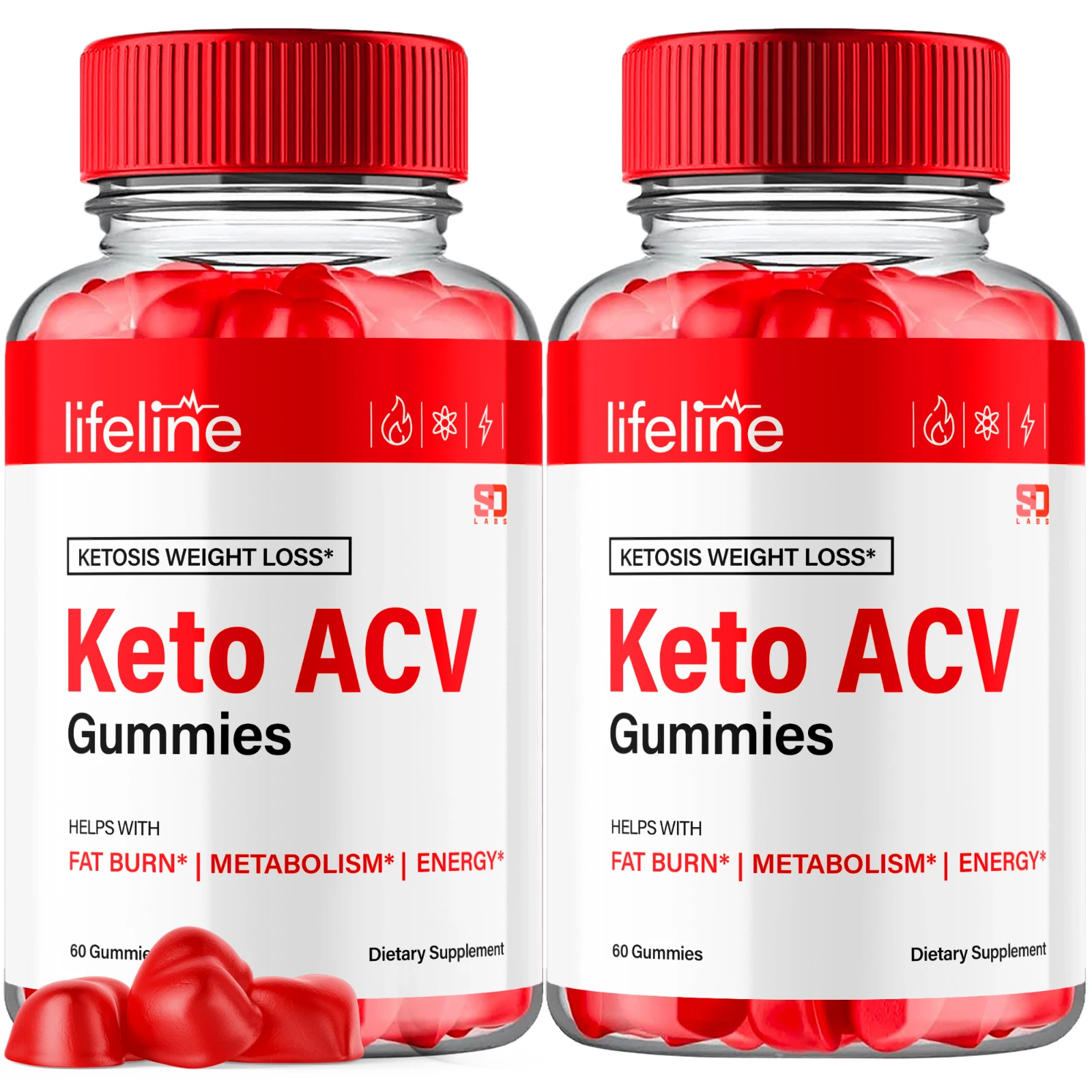 Lifeline Keto ACV Gummies Supports Weight Loss, Energy and Metabolism (2 Pack)