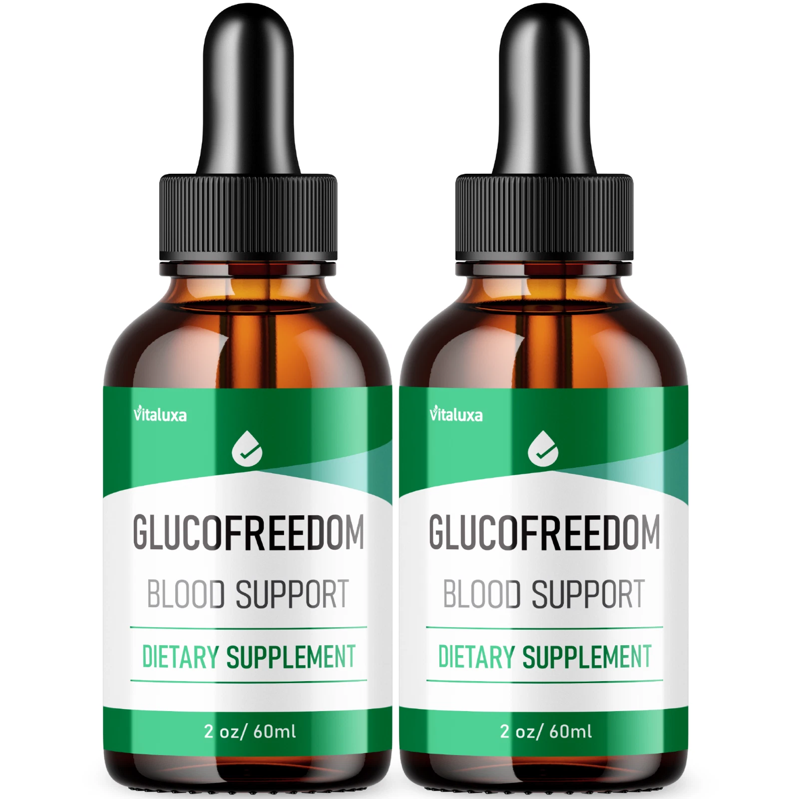 (2 Pack) Gluco Freedom Blood Support Supplement GlucoFreedom Liquid Drops (4 oz)