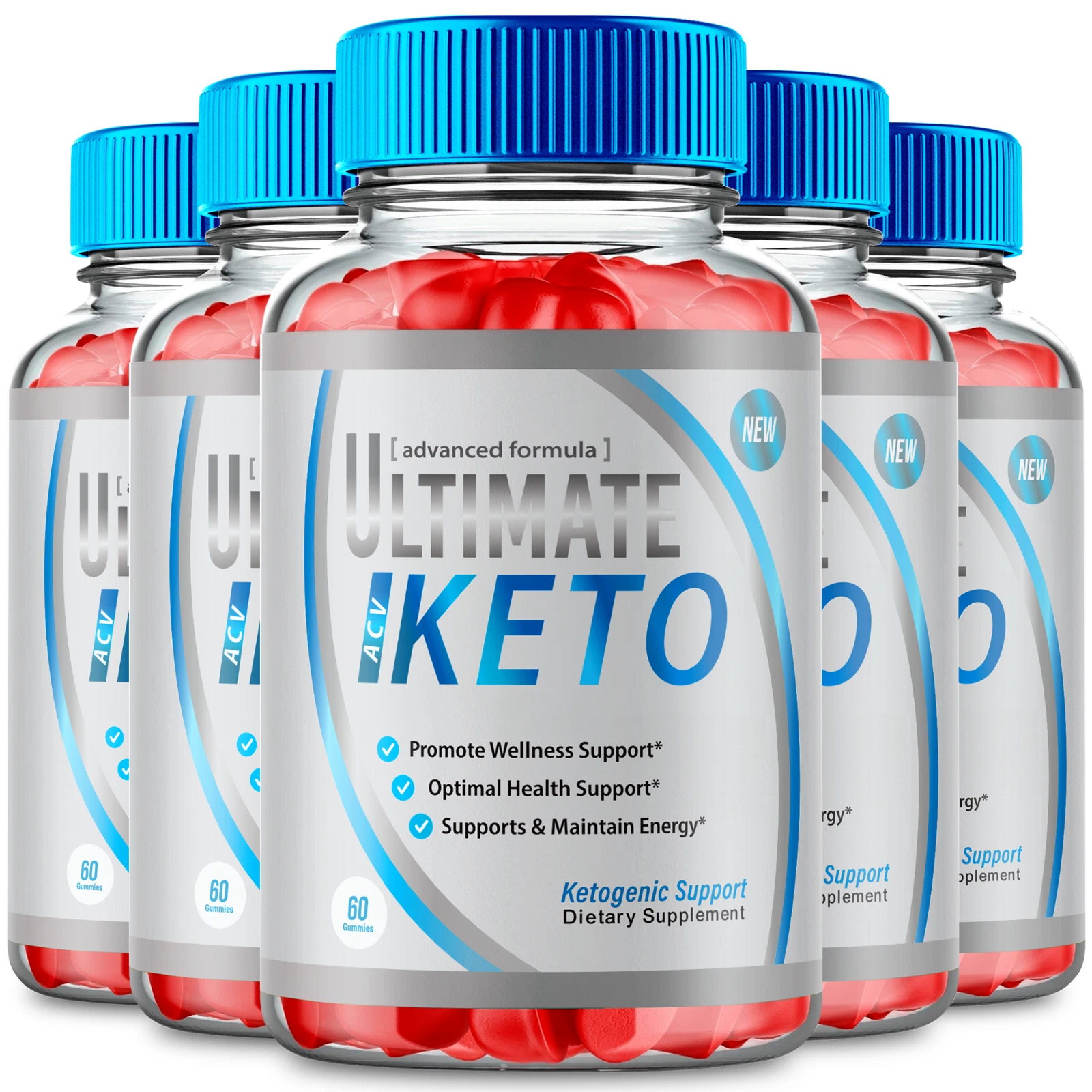 (5 Pack) Ultimate Keto ACV Gummies, Ulti Mate Weight Loss Gummies (300 Gummies)