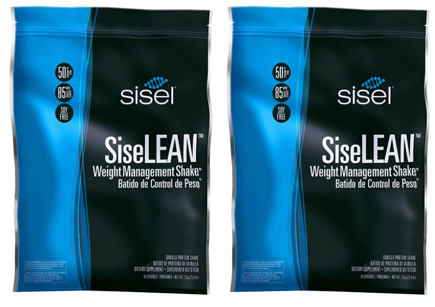 x2 Sisel SiseLEAN Weight Management Shake Vanilla 30 servings/ each