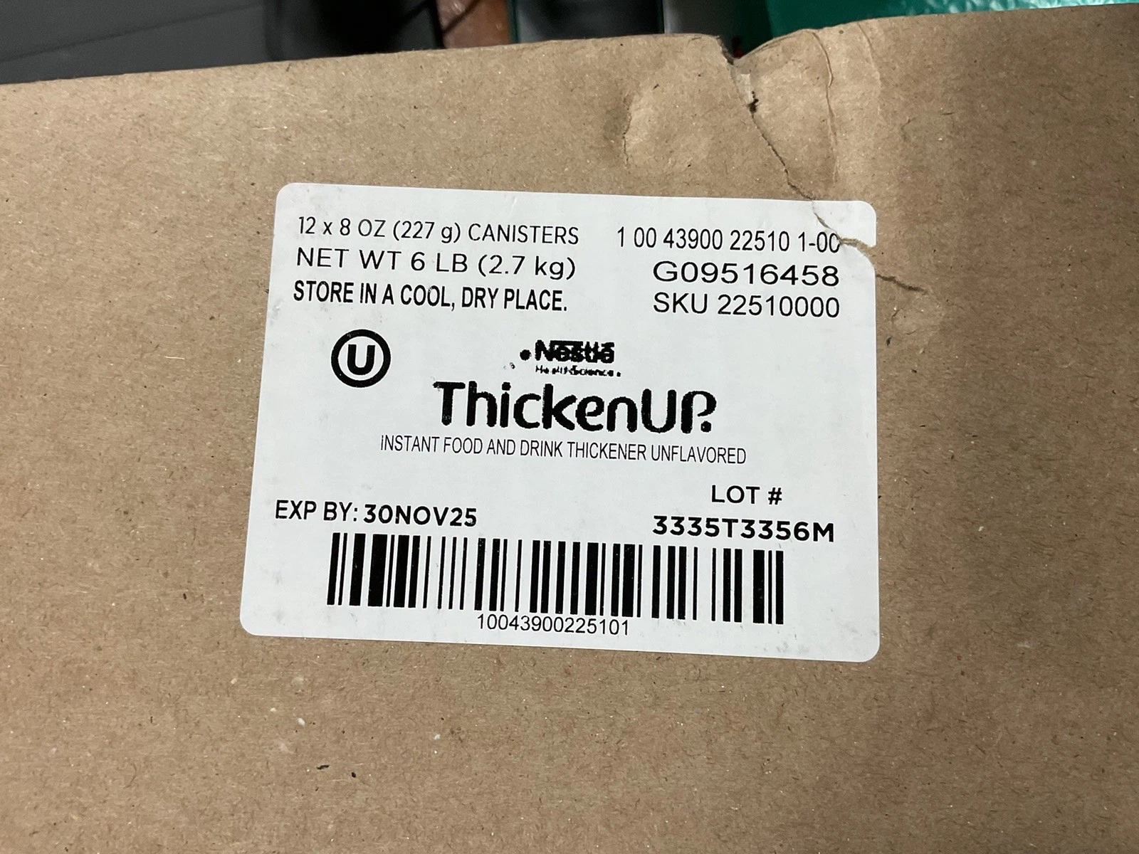 SEALED CASE Nestle ThickenUp SEALED CASE 12 UNITS Instant Food & Drink Thickener