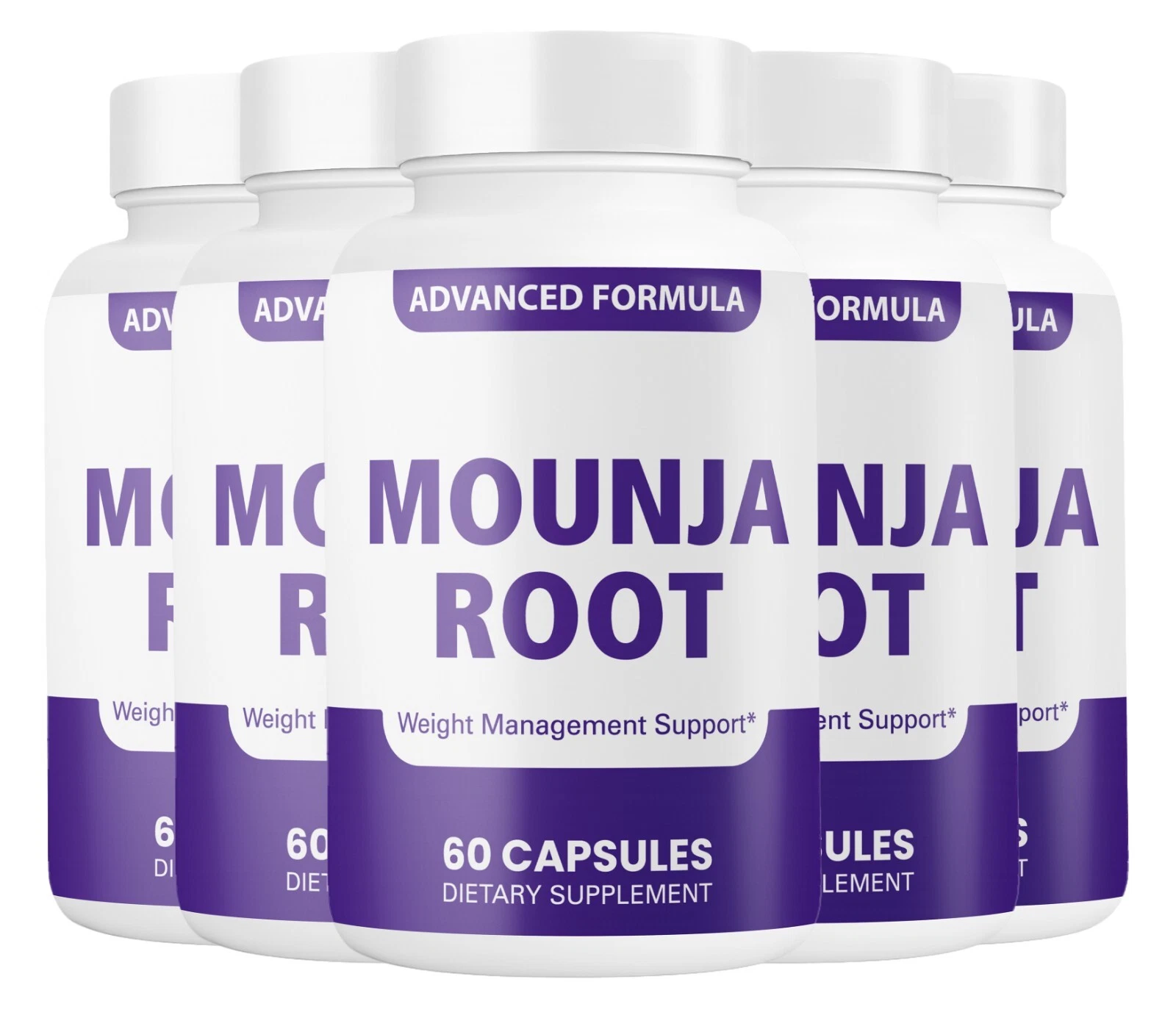 (5 Pack) Mounja Root Capsules – MounjaRoot Pills Advanced Weight Loss Formula
