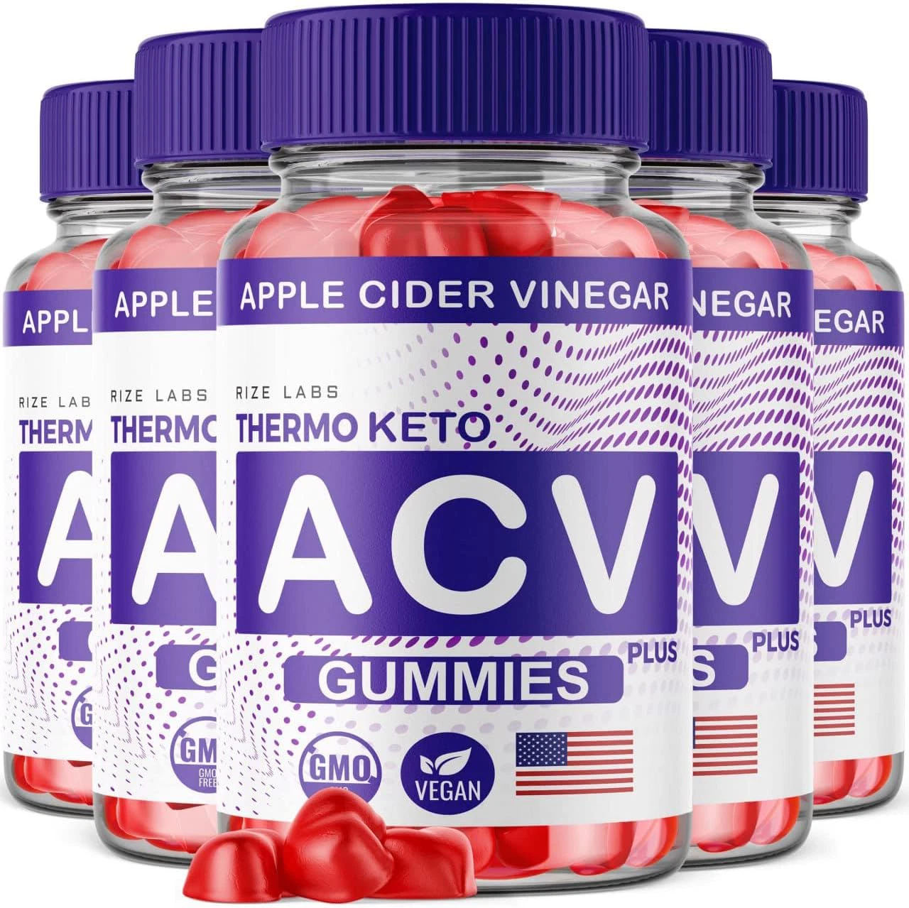 (5 Pack) Thermo Keto ACV Gummies - Thermo Keto Gummies, Weight Loss-300 Gummies