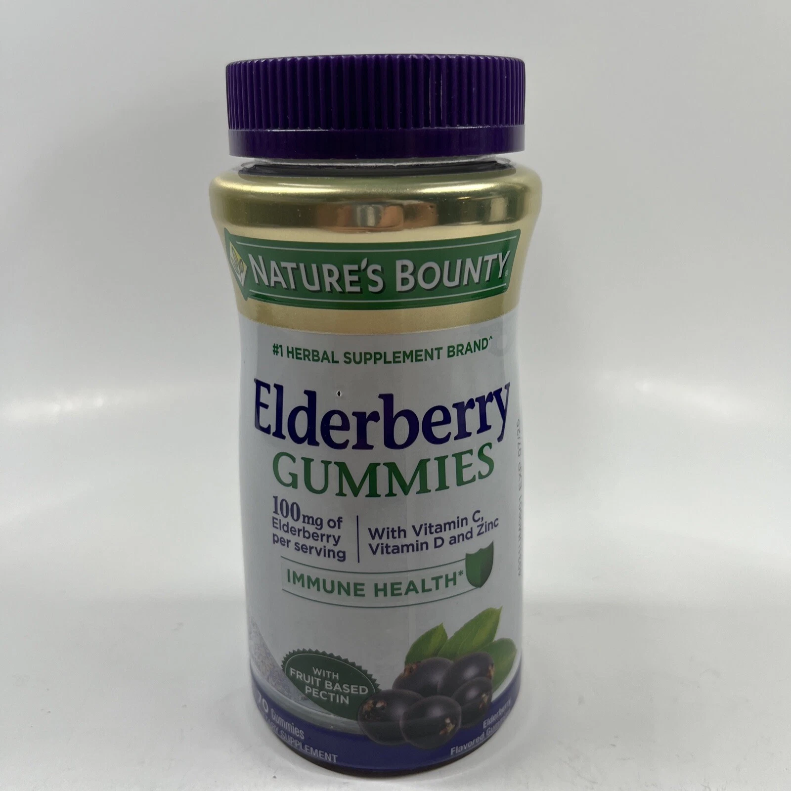 Nature's Bounty Elderberry Gummies Immune Health 70 Gummies Exp 07/2025