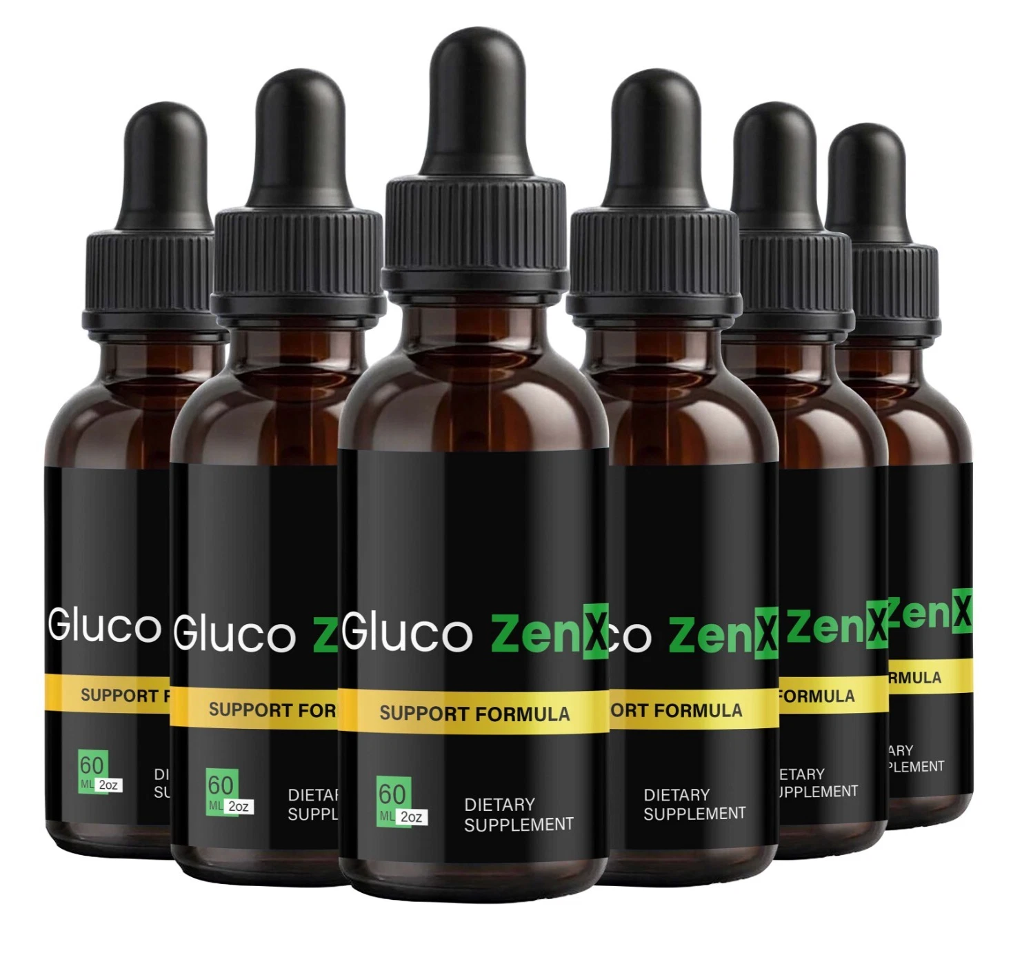 GlucoZenX Drops Official Gluco Zen , Liquid Natural Formula (6 Pack)