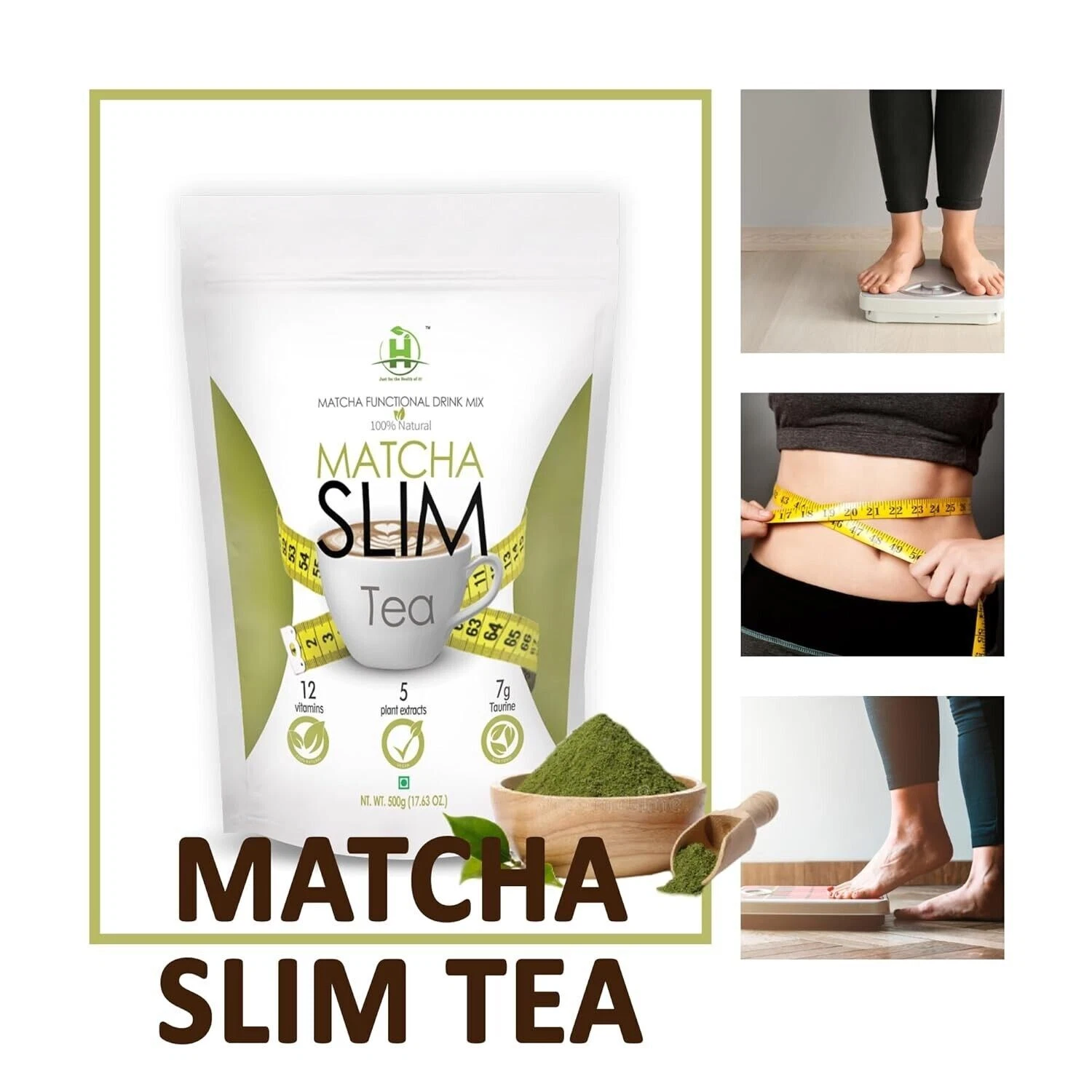 Matcha Slim Green Tea Weight Management Weight Loss, Fat Loss Slim 500gm