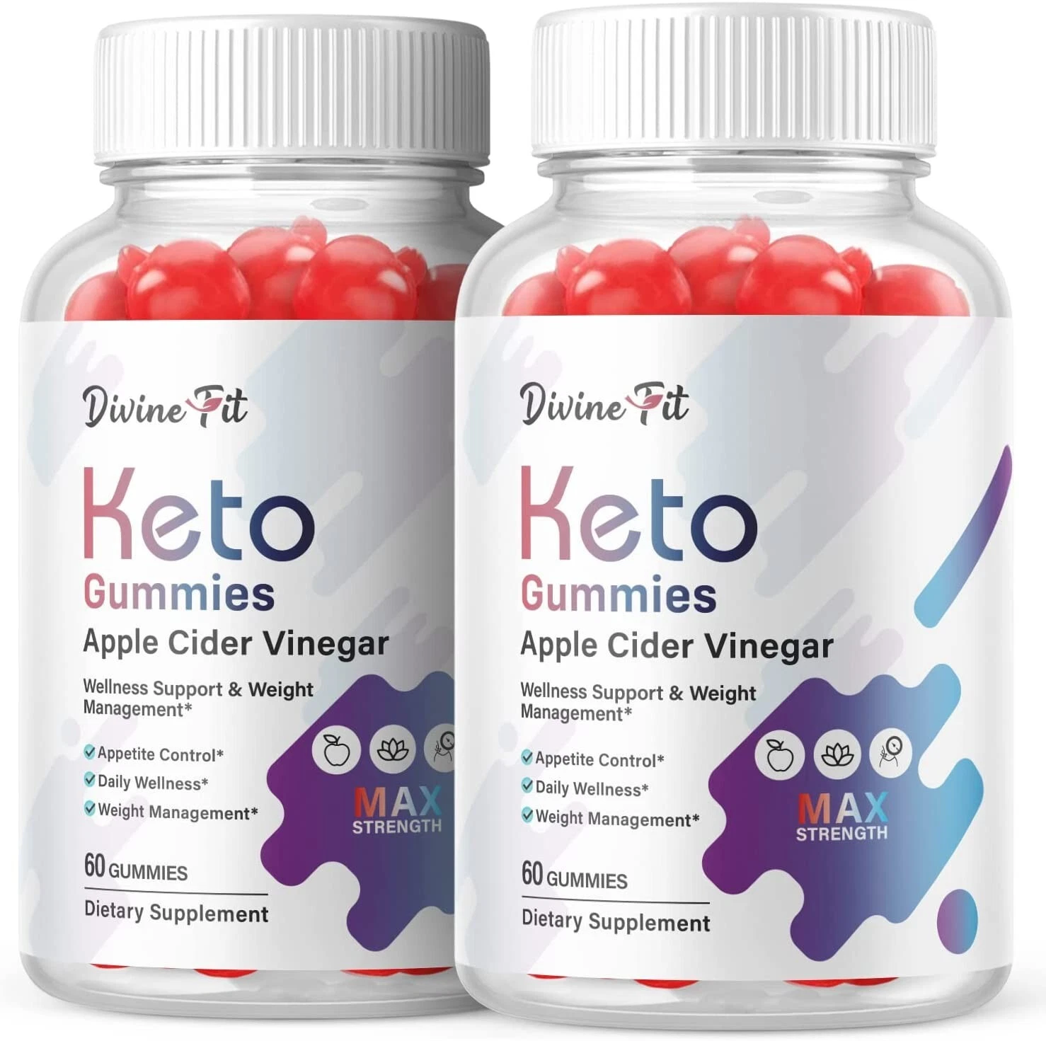 2 Pack - Divine Fit Keto ACV Gummies - Vegan, Weight Loss Supplement - 120 Gums