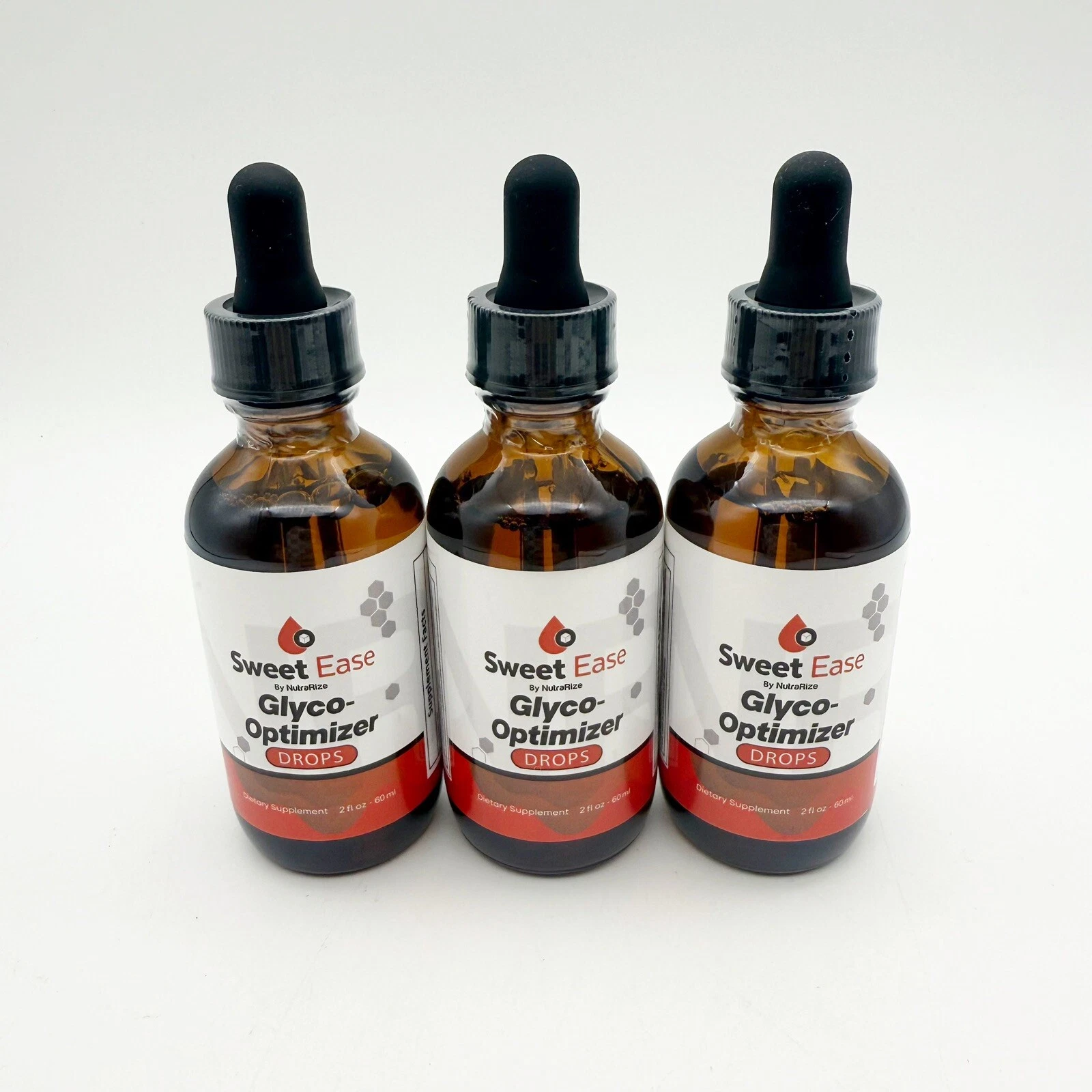 3 Pack Sweet Ease Glyco Optimizer Drops Blood Balance 2 Fl Oz Ea Liquid BB 6/26
