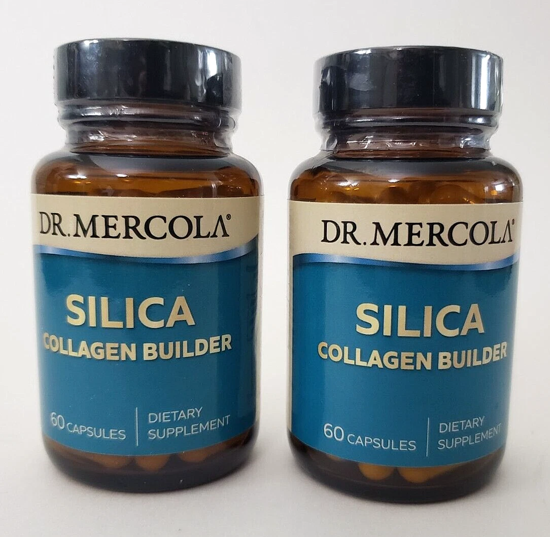 Dr. Mercola Silica Collagen Builder 60 Capsules x2 Sealed Exp 06/2026