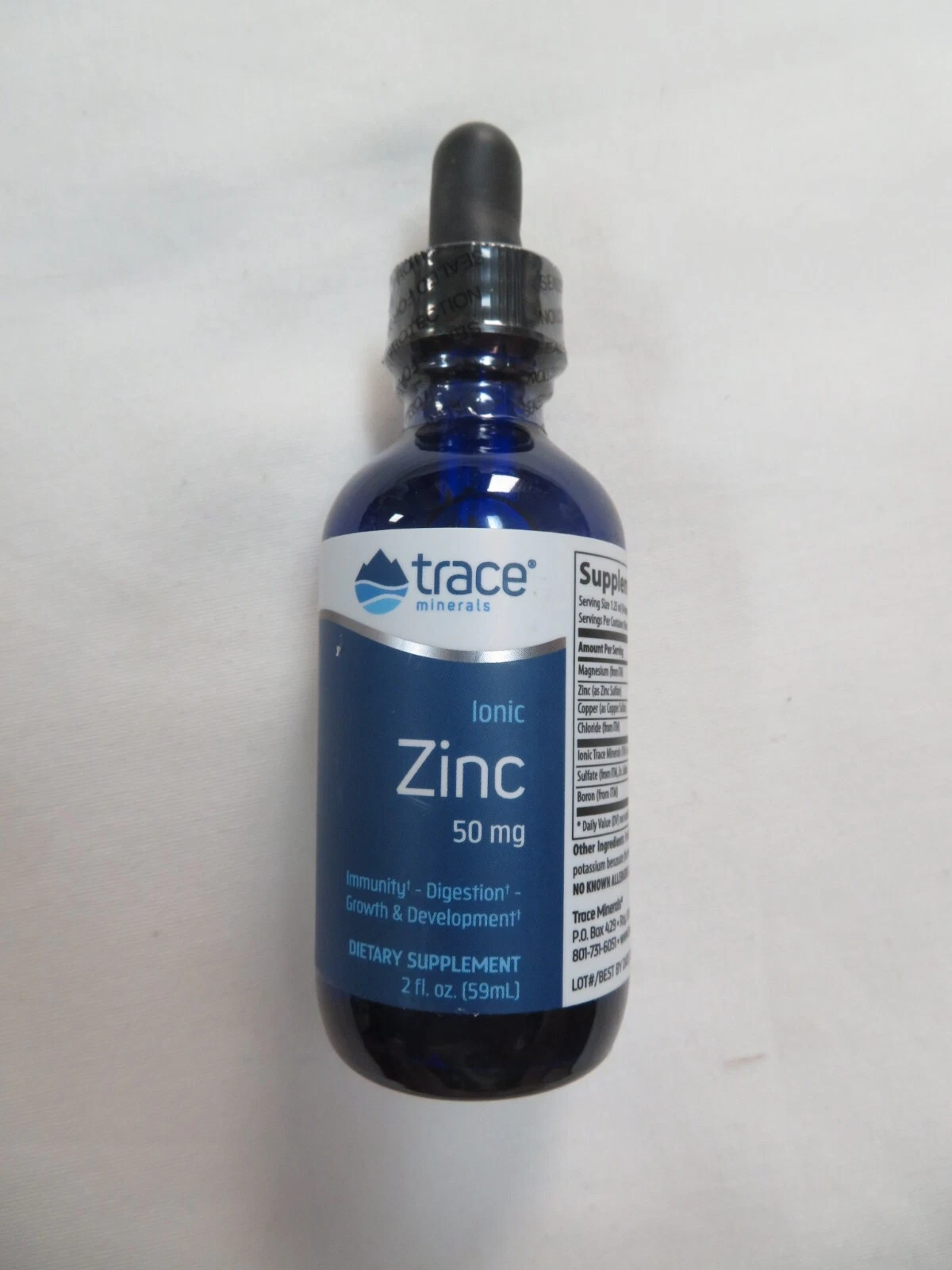 Trace Minerals Ionic Zinc 50 mg Immunity Digestion Growth 2 Oz 48 Servings !