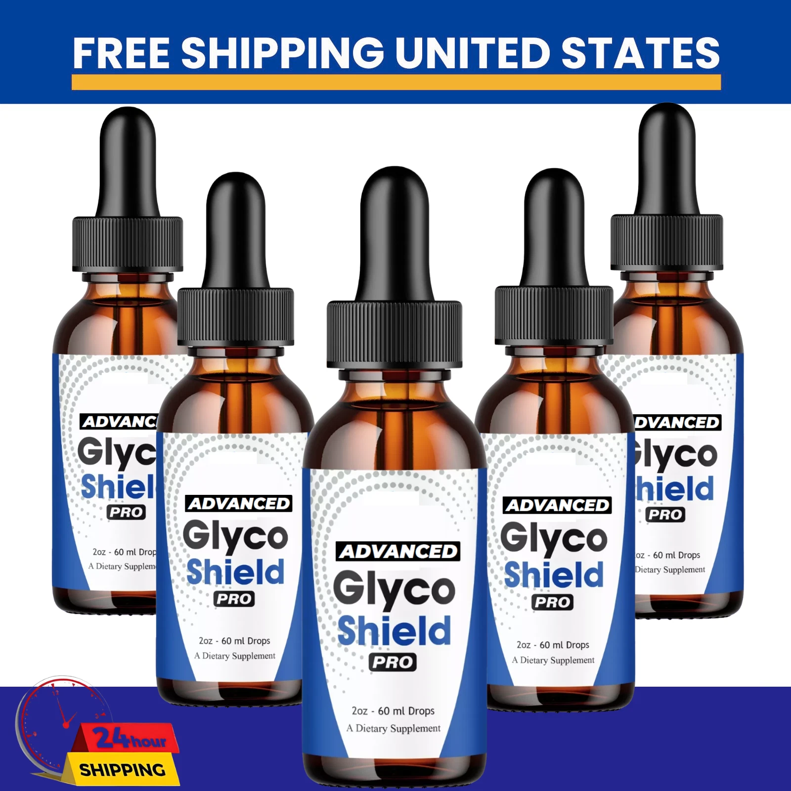 Glyco Shield Pro Liquid Drops, GlycoShield Pro Advanced Support (2oz)-5pack