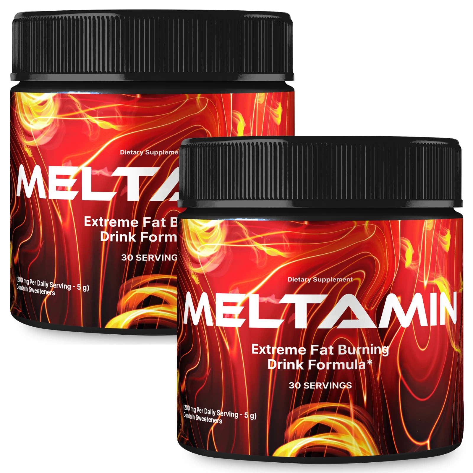 (2 Pack) Meltamin Powder - Official Meltamin Energy Support Supplement Powder