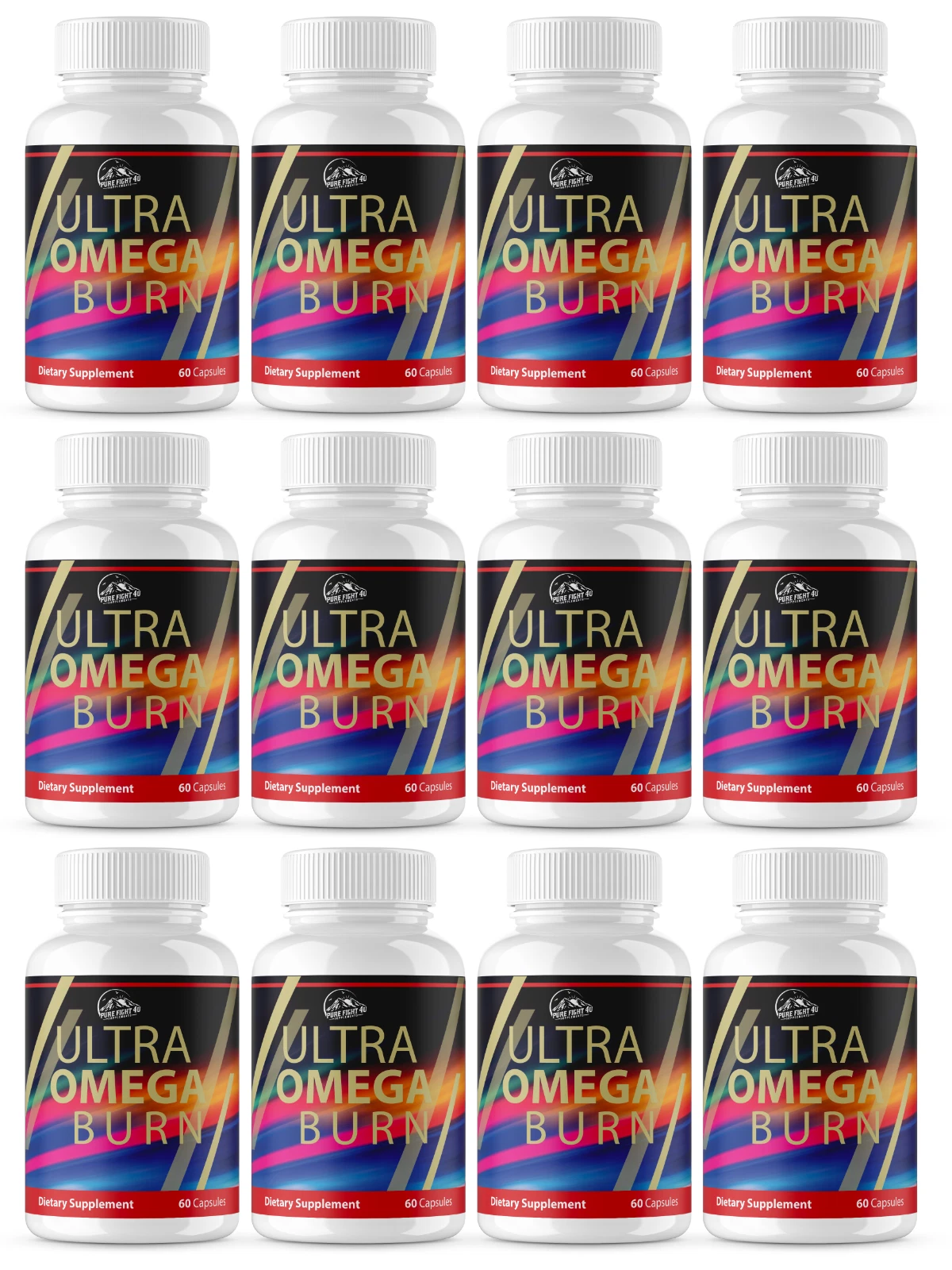 Ultra Omega Burn Dietary Supplement - 12 Bottles 720 Capsules