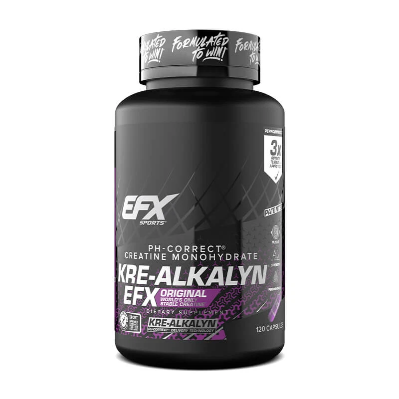 EFX SPORTS KRE ALKALYN PH-Correct Creatine Monohydrate 60 Servings 120 Capsules