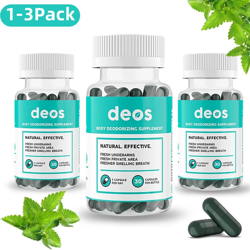 1/3 PACK DEOS Internal Deodorant Supplement – DEOS Full Body Deodorizer 30 Caps