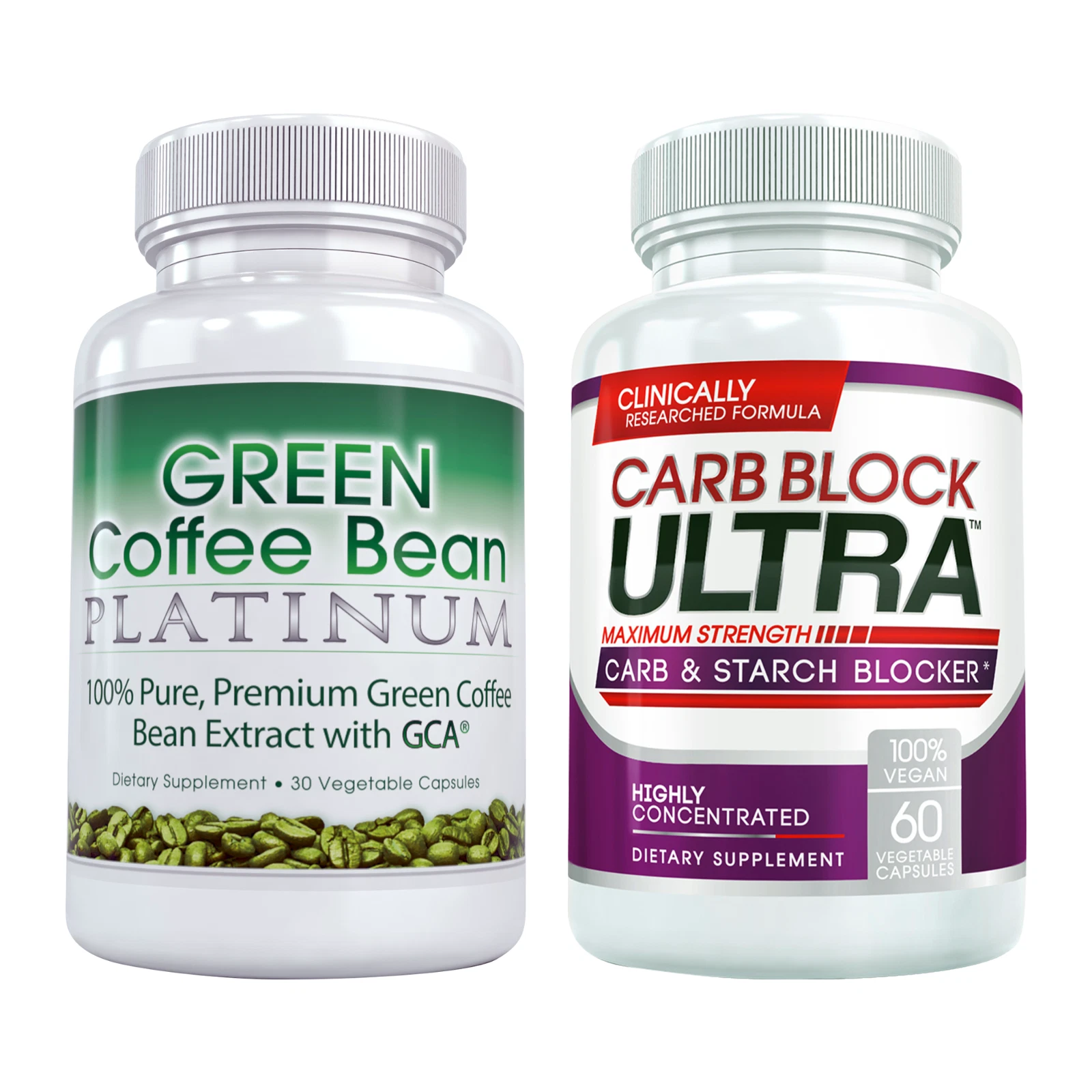 POTENTE Combo para quemar grasa y perder peso: bloque de carbohidratos ultra con grano de café verde