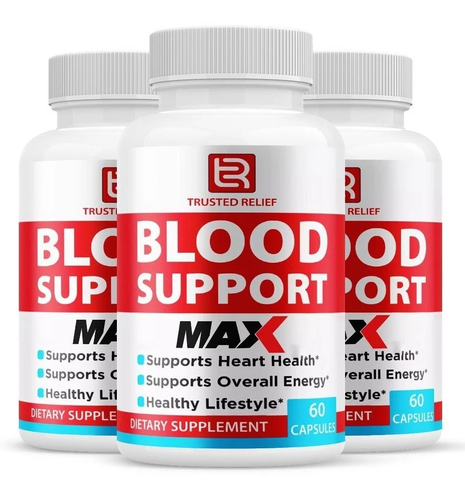 (3 Pack) Trusted Relief Blood Support Pills for Managing Sugar & Pressure Levels