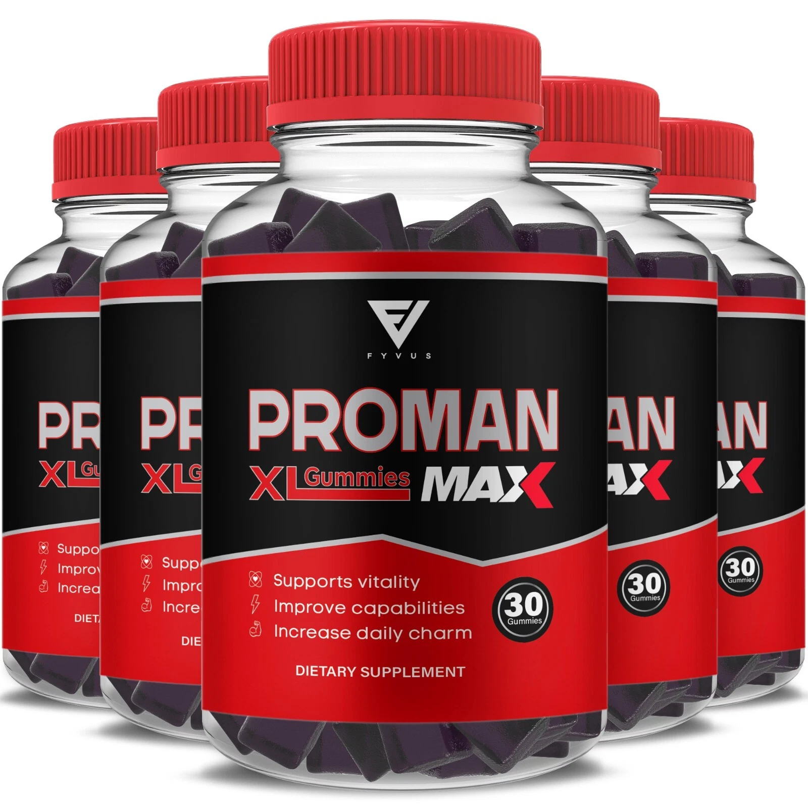 (5 Pack) Proman XL Max Gummies Pro Man XL Max Strength Formula (5 Month Supply)
