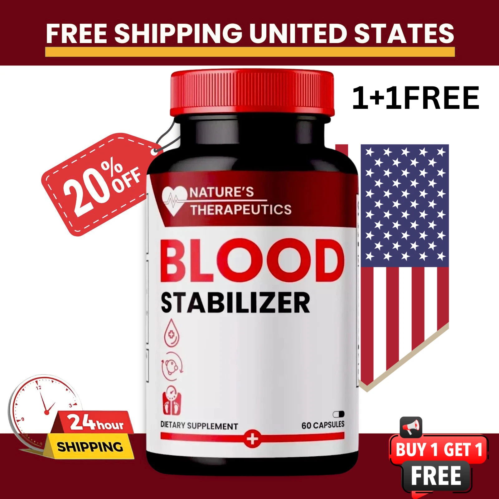 Nature's Therapeutics Blood Stabilizer, blood stabilizer (120 Capsules) 2 Pack