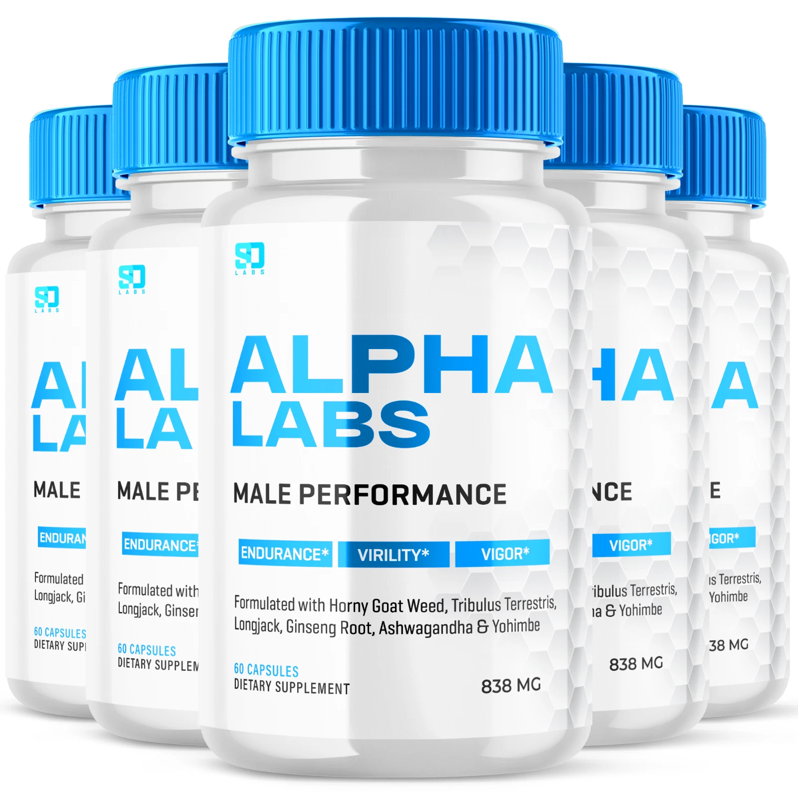 Alpha Labs Male Health Pills for Vitality and Performance Support (5 Pack)