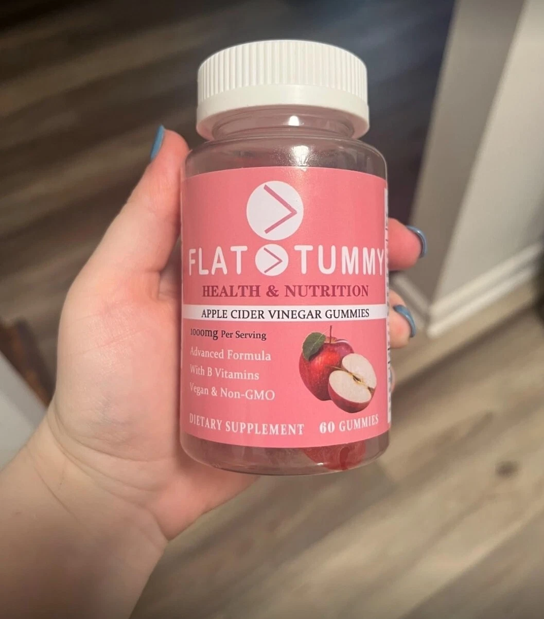 Flat Tummy Apple Cider Vinegar Gummies 60 Count – Detox & Support Gut Health ...