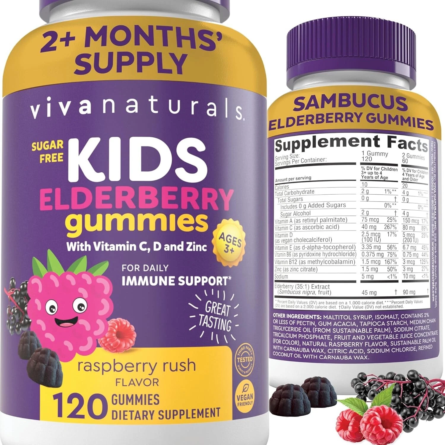 8in1 Elderberry Gummies for Kids with Vitamin C, D and Zinc - 6