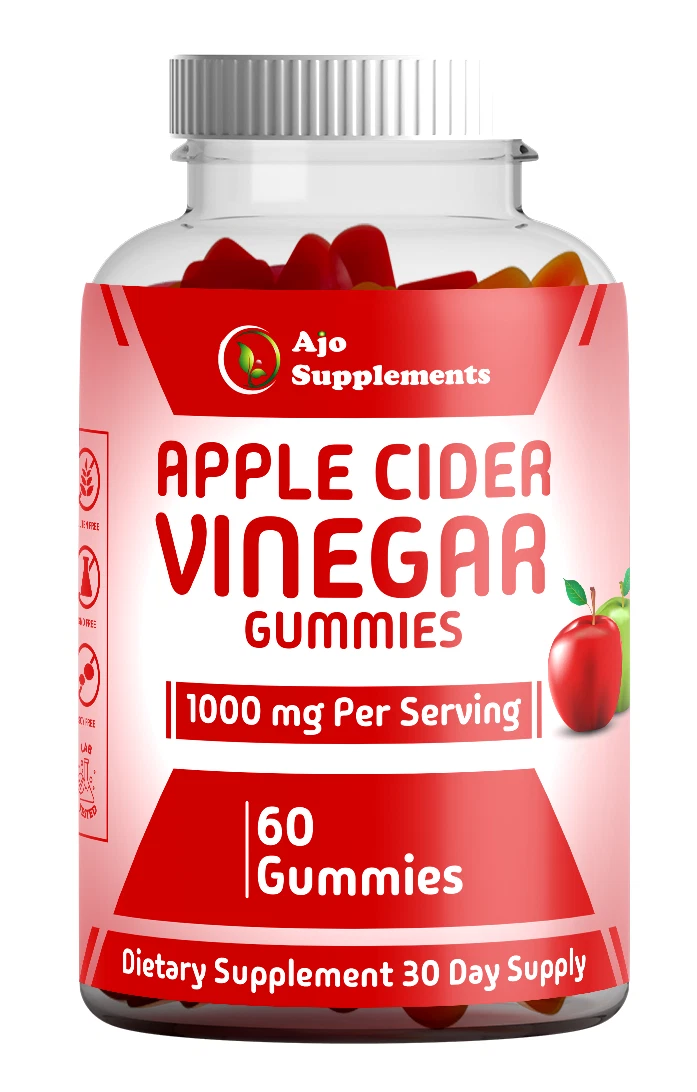Apple Cider Vinegar Gummy - Vitamin B12 - Non-GMO, Gluten Free ACV Gummies, 60ct