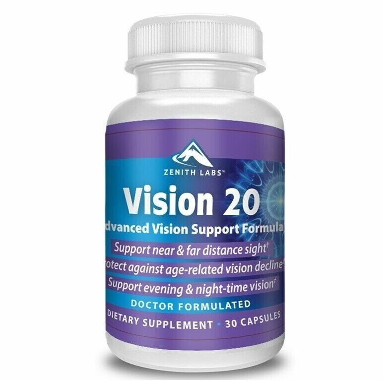 Zenith Labs Vision 20 Advanced Support Healthy Formula 30 Caps Exp 09/25