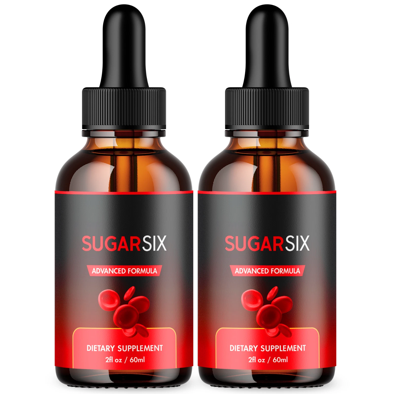 (2 Pack) Sugar Six Blood Support Drops Advanced Vitamin Formula Supplement 2ML