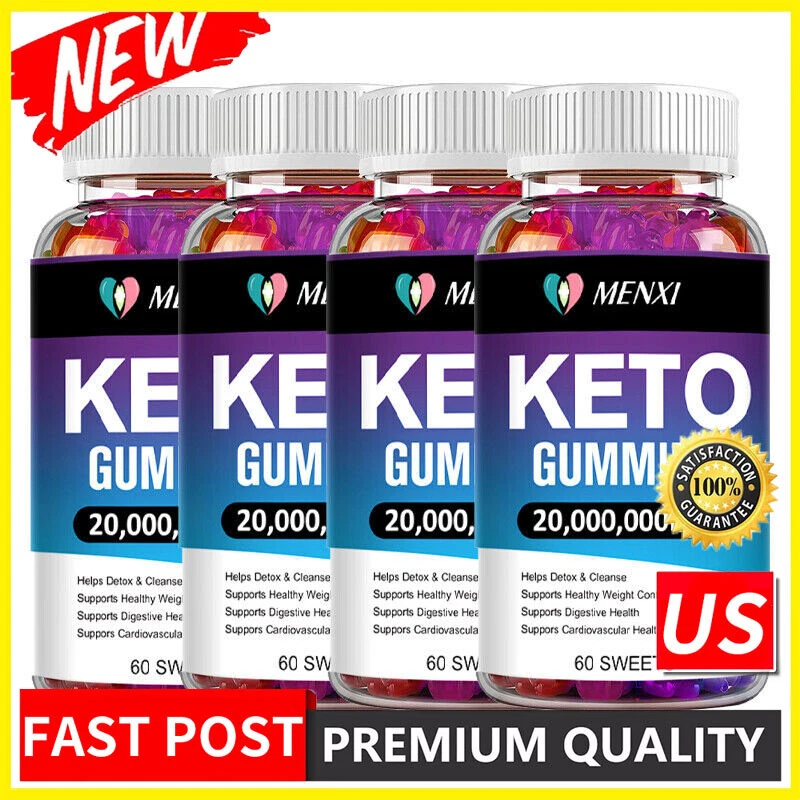 MENXI ACV Keto Gummies 20,000,000MG Apple Cider Vinegar Weight Loss 60 Gummy