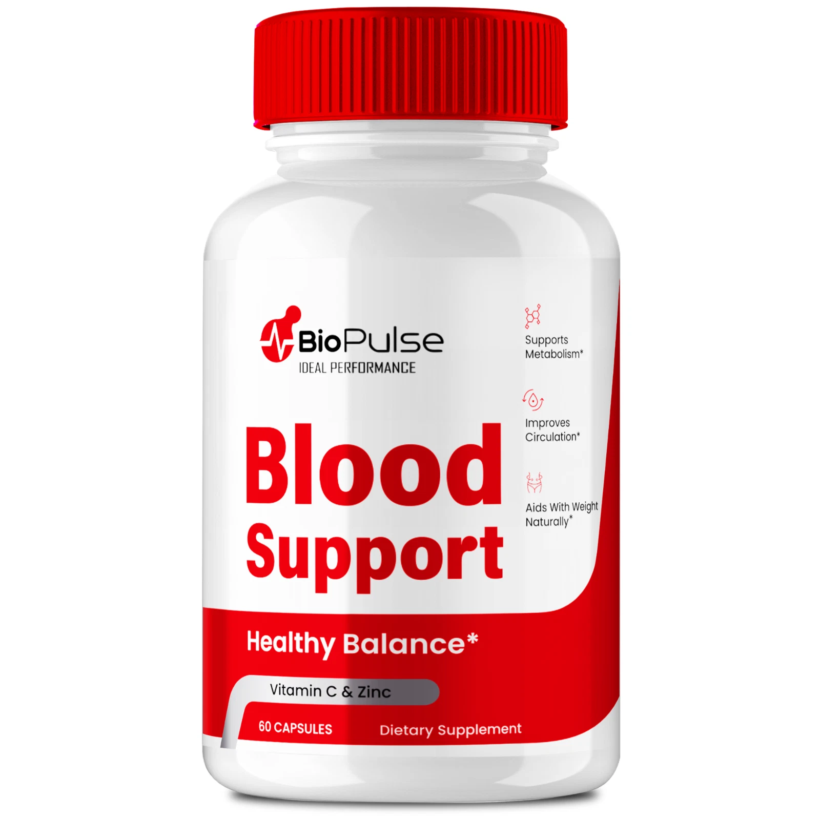 BioPulse Blood Support Capsules for Healthy Circulation & Stable Level 60ct